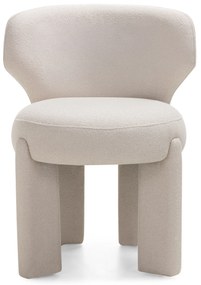 Jídelní designová židle Elaine boucle krémová