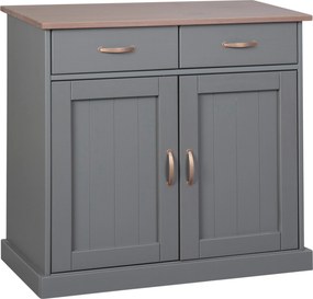 XXXLutz KOMODA, borovica, hnedá, sivá, 90/86/45 cm MID.YOU - Komody - 000528041502