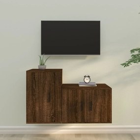 2-dielna súprava TV skriniek hnedý dub spracované drevo 3188453