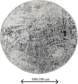 Sivá kúpeľňová predložka ø 100 cm Evidence – Foutastic