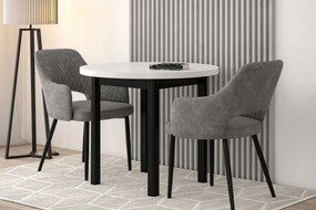Vintino Jedálenský stôl NOVUS  90 cm – biela / čierna