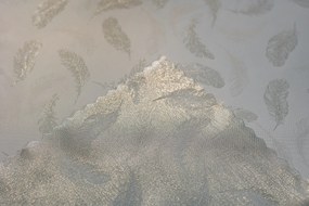 Dekorstudio Luxusný obrus na stôl Pierko - strieborný SW24 Rozmer obrusu (šírka x dĺžka): 110x160cm