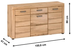 Komoda Palper E (dub apalačský). Vlastná spoľahlivá doprava až k Vám domov. 1034196