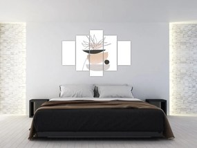 Obraz - Line art kvety N⁰1 (150x105 cm)