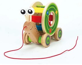 Ťahačka slimák s vkladacími geometrickými tvarmi