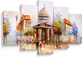 Obraz - Maľovaná mestská pamiatka (150x105 cm)