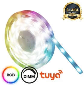 LED RGBW Kúpeľňový stmievateľný pásik LED/12,5W/12V IP65 5m Wi-Fi Tuya