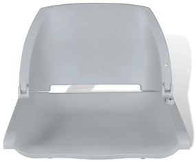 Lodné sedadlá 2 ks sklopné s operadlom bez vankúša sivé 41x51x48 cm