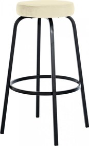 Barová stolička Kamari zamat - krémová