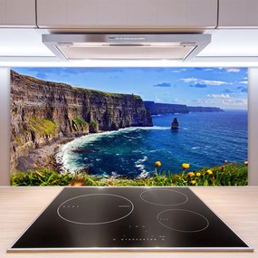 Nástenný panel  Záliv skaly more krajina 140x70 cm