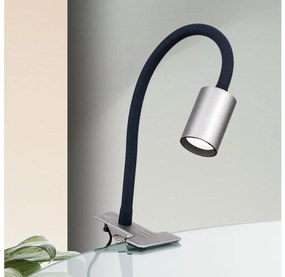 Orion Str 10-489- LED Flexibilná stolná lampa s klipom KURT LED/5W/230V strieborná