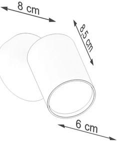 Sollux SL.1123 - Nástenné bodové svietidlo LEMMI 1xGU10/40W/230V biela