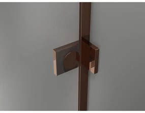 Mexen Lunar T, výklopný pravý sprchový kút 140 x 100 cm, 8mm číre sklo, profil ružové zlato, 834T-140-100-60-00-P