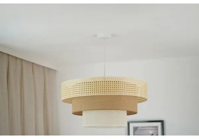 Brilagi - Luster na lanku CEDAR LUNETA 1xE27/15W/230V pr. 60 ratan/hnedá/krémová