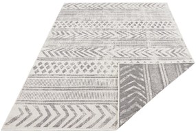 NORTHRUGS - Hanse Home koberce Kusový koberec Twin Supreme 103862 Grey / Cream – na von aj na doma - 80x350 cm