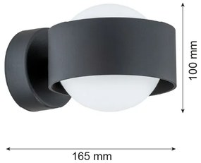 Argon 8059 - Nástenné svietidlo MASSIMO PLUS 1xG9/6W/230V čierna