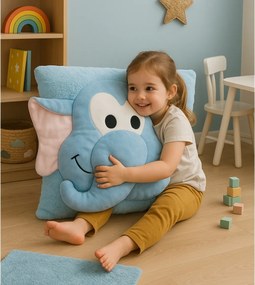 AKCIA Detský vankúš CUDDLI FRIENDS 70x70 cm plyšový - viac farieb II. akosť Farba: Modrá