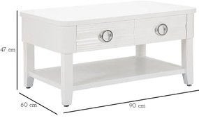 Biely konferenčný stolík z jedľového dreva 60x90 cm Shine – Mauro Ferretti