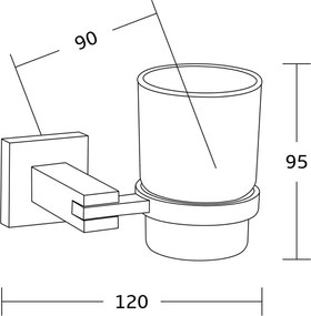 Mexen príslušenstvo, VANE držiak na kefku, chróm, 7020938-00
