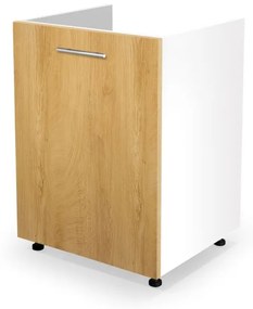 VENTO DK-60/82 sink cabinet, color: white / honey oak