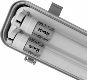 Sada hermetického svietidla LED žiarivky do garáže 120 cm povrchová montáž