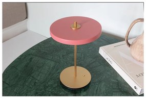 Ružová LED stolová lampa so stmievačom s kovovým tienidlom (výška 31 cm) Asteria Move – UMAGE