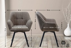 Jedálenská stolička Jordi Cord - hnedá