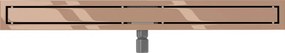 Mexen Flat, lineárny podlahový žľab 90 cm, M13, ružové zlato, 1610090-15