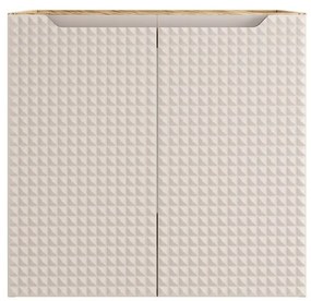 Závěsná umyvadlová skříňka Luxor Beige 82-60-2D béžová/dub olejovaný