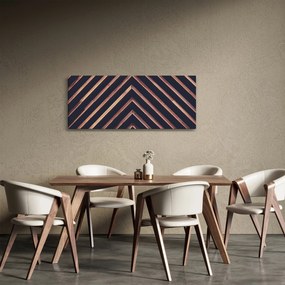 Obraz dreveného motívu na čiernom pozadí (120x50 cm)