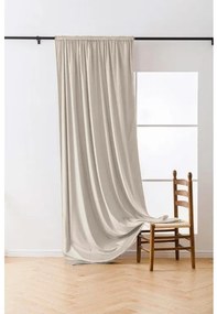Béžový zatemňovací záves VELVET 140x250 cm Zavesenie: Kovové krúžky