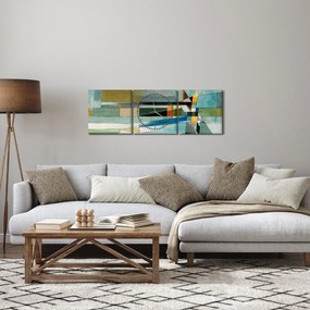 Obraz - Abstrakcia (s hodinami) (90x30 cm)