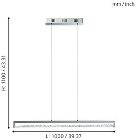 EGLO 90929 - LED Luster na lanku CARDITO 6xLED/6W/230V