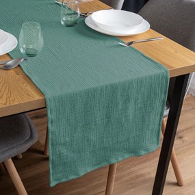 Biante Mušelínový behúň na stôl MSN-047 Pastelovo modrozelený 20x120 cm