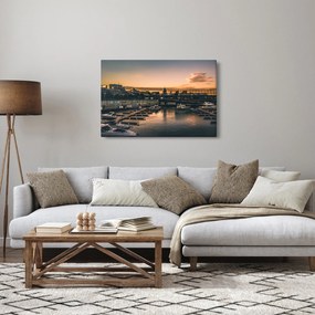 Obraz - prístavné mestečko (90x60 cm)