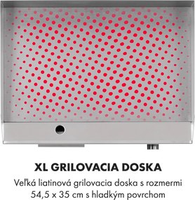 Klarstein Grillmeile 3000G, elektrický gril, 3000 W, grilovacia platňa 54,5 x 35 cm, hladký