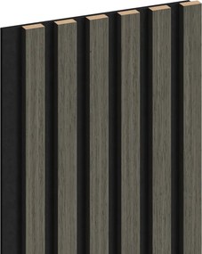 Mexen Lam-F, akustické stenové lamely 275 × 30 cm, plstený podklad 8 mm, technická dyha, dub ónyxový, S105-275307-3015-010