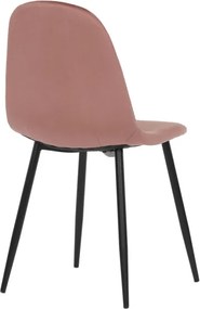Jedálenská stolička zamatová, ružová CT-971 PINK4