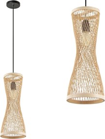 Toolight Natural, závesné stropné svietidlo 1xE27 APP1637-1CP, prírodná hnedá, OSW-05107