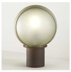 SIRU - Stolná lampa FLORET 1xE14/40W/230V hnedá/šedá benátske sklo