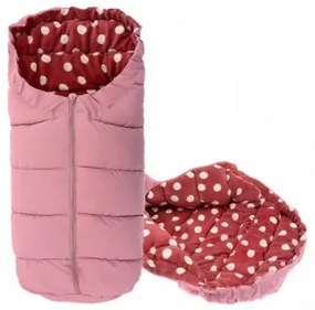 Detský spací vak DOTS PINK/BURGUNDY