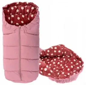 Detský spací vak DOTS PINK/BURGUNDY