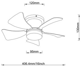 Globo 03609B - LED stmievateľný stropný ventilátor HINES 10W/230V 3000-6500K + diaľkové ovládanie