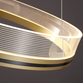 Toolight Toolight, LED závesné svietidlo 60cm APP1190-CP, zlatá, OSW-40020