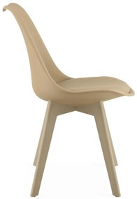 Set štyroch jedálenských stoličiek MARK tmavobéžový / béžový (4 ks)