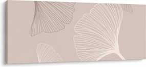 Obraz - Béžové listy N⁰6 (120x50 cm)