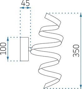 Toolight - LED nástenná lampa SPRING APP826-W, čierna matná, OSW-09178