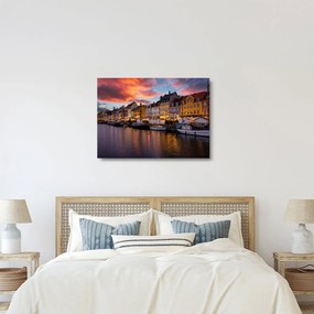 Sklenený obraz - Nyhavn, Kodaň (70x50 cm)