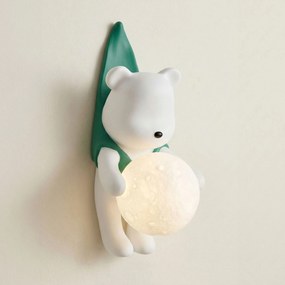 Toolight G169-1W, detské nástenné svietidlo macko v tričku, 1xG9, G169-1W BLUE, OSW-07809