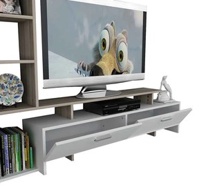 Dizajnový TV stolík Haddie 168,2 cm biely
